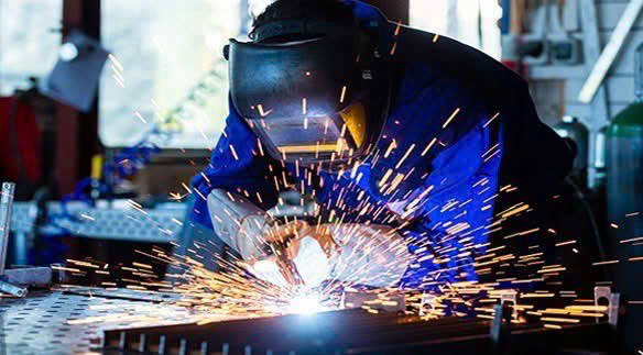 Welder at work